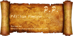 Pólya Pamina névjegykártya